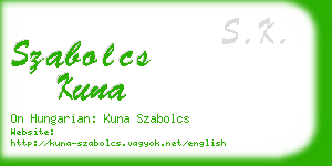 szabolcs kuna business card